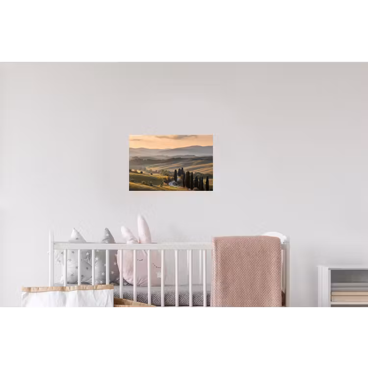 Toscaans - Landschap - Heuvels Muursticker klein -kinderkamer