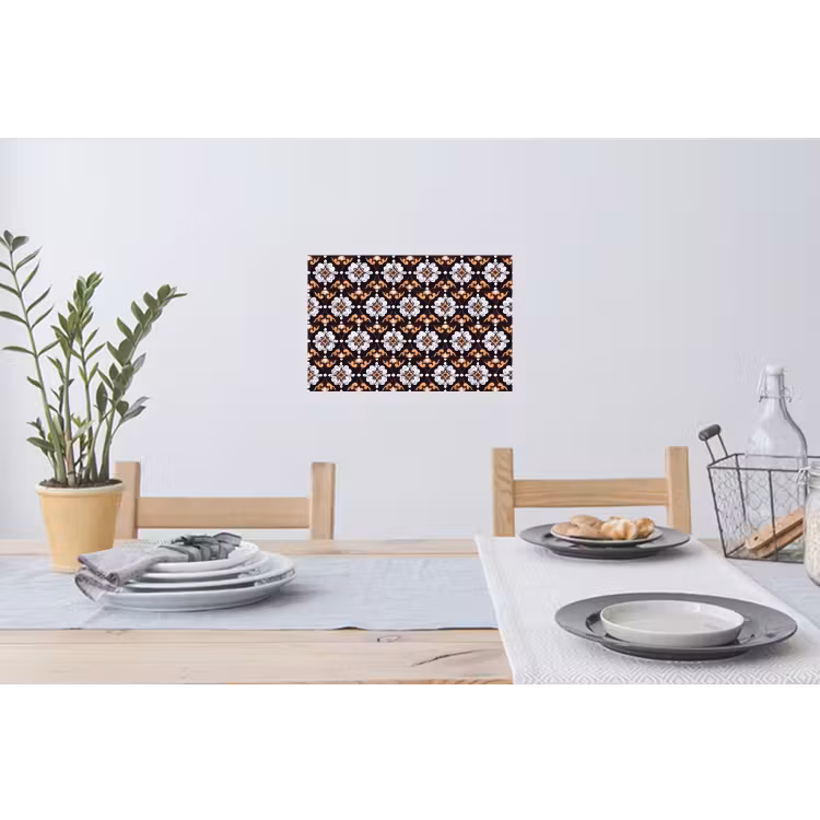 traditioneel - Element - Kleurrijk Muursticker klein 286 -eettafel