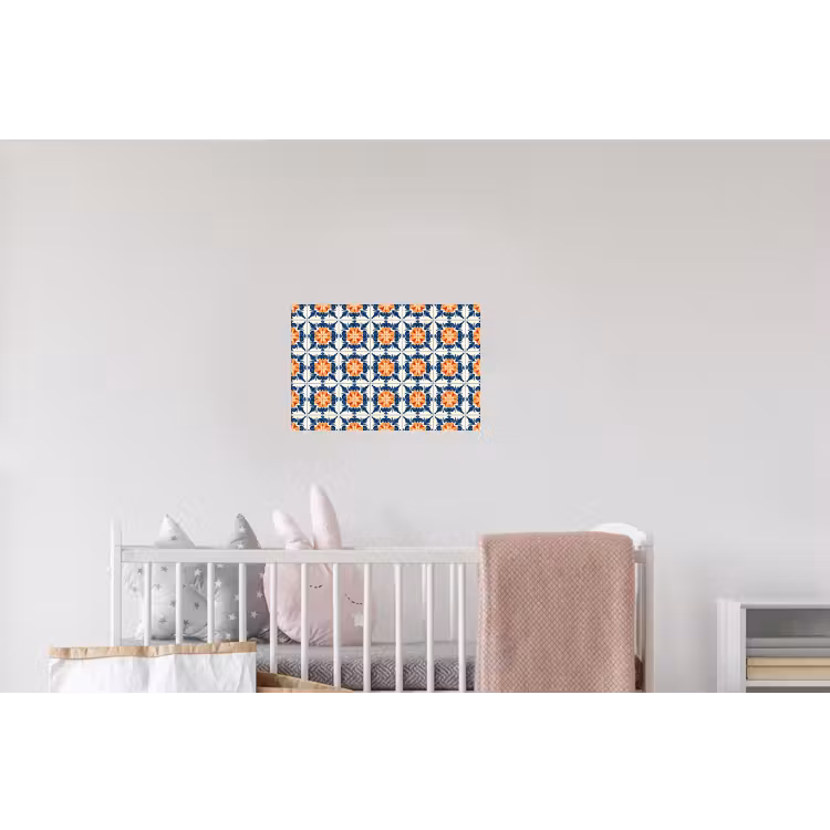 Traditioneel - Tegel - Oranje Muursticker klein 286 -kinderkamer