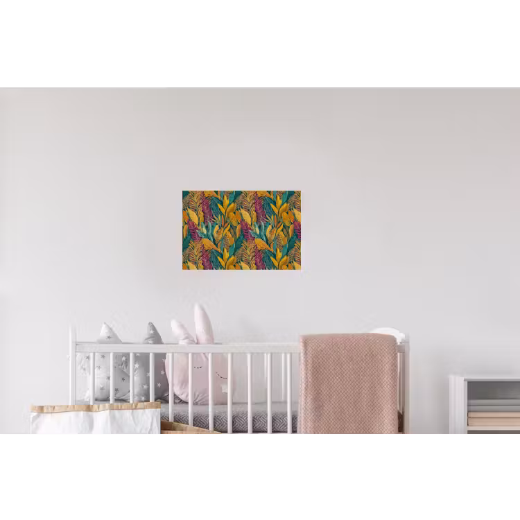 Tropische - Botanisch - Patroon - Kleurrijk - Exotisch Muursticker klein 286 -kinderkamer