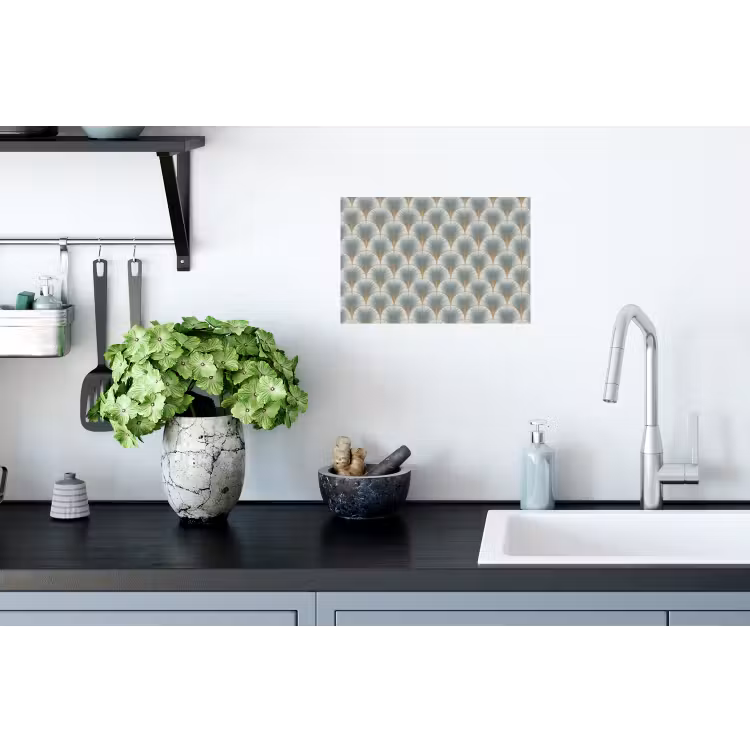 Waaier - Klassiek - Blauw Muursticker klein 286 -keuken