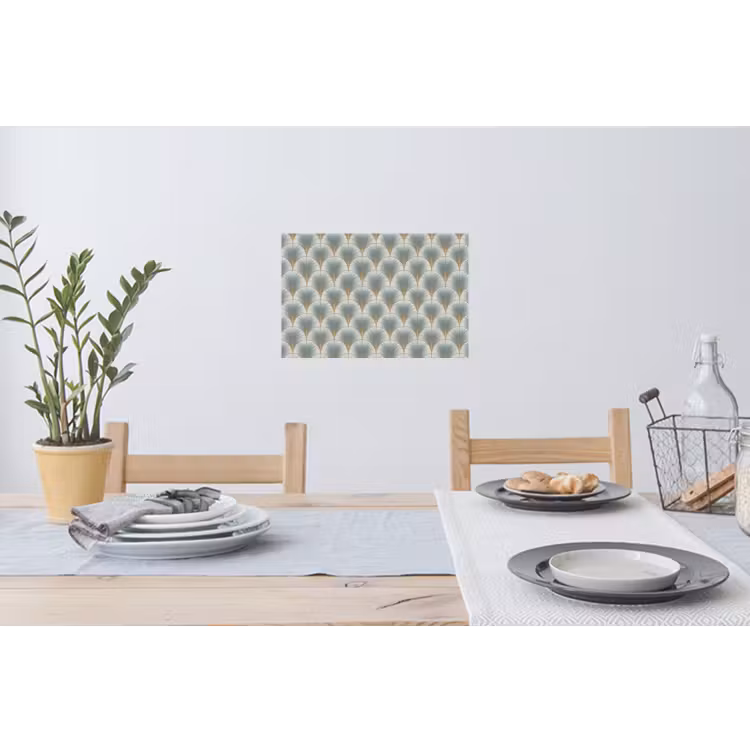 Waaier - Klassiek - Blauw Muursticker klein 286 -eettafel