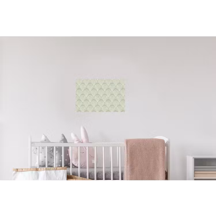 Waaiers - Patroon - Groen Muursticker klein 286 -kinderkamer