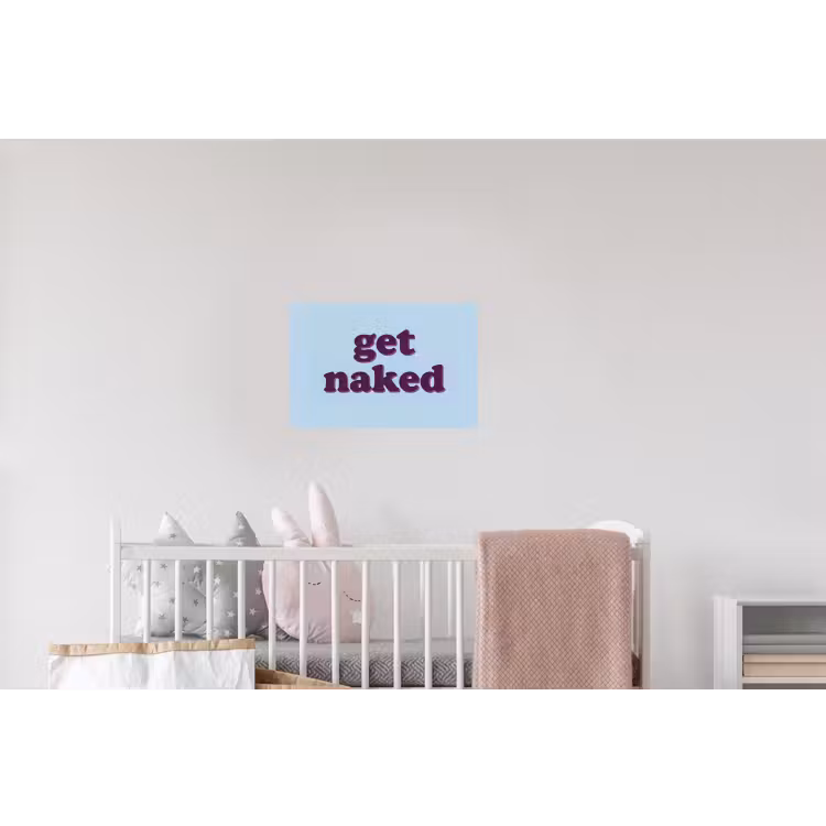 Speels - Boodschap - Blauw Muursticker klein -kinderkamer