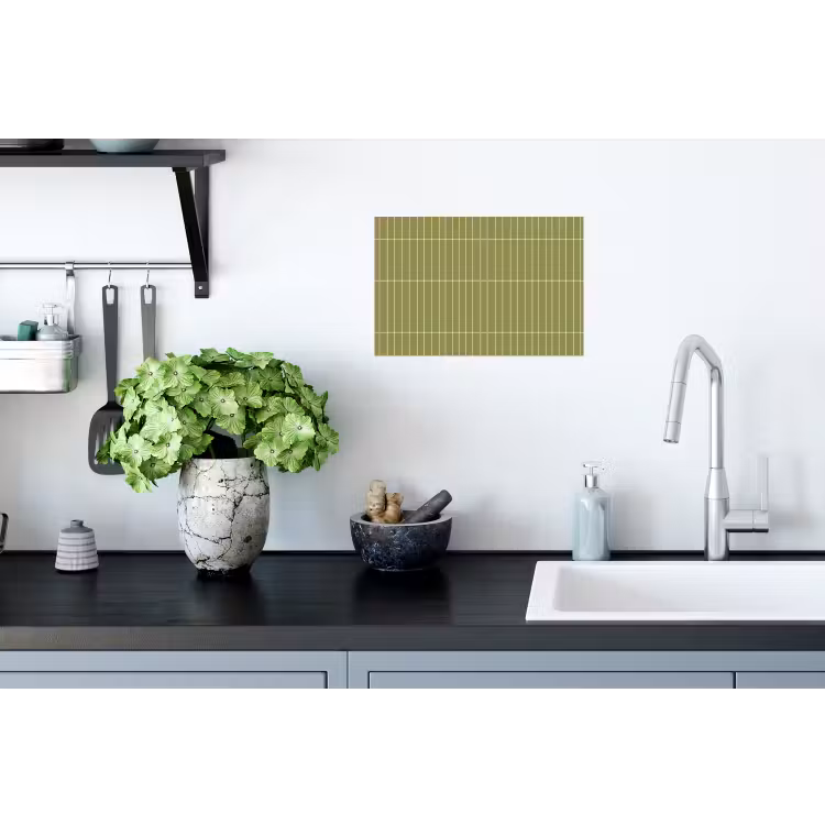 Verticaal - Wandtegel - Olijfgroen Muursticker klein 286 -keuken