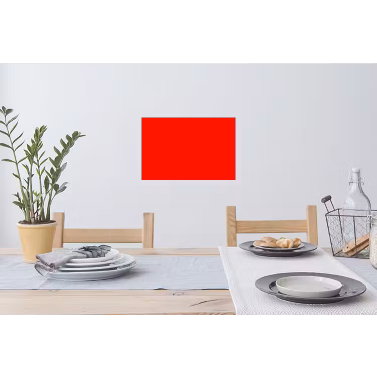Vibrant - Vermilion - Rood Muursticker klein 286 -eettafel