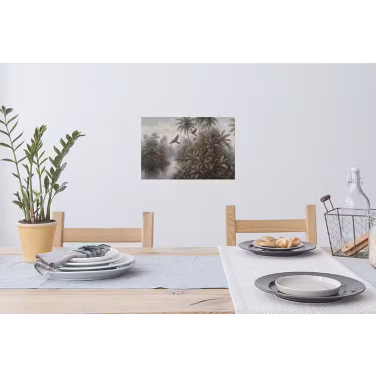 Vogel - Vliegend - Tropisch - Landschap - Klassiek Muursticker klein -eettafel