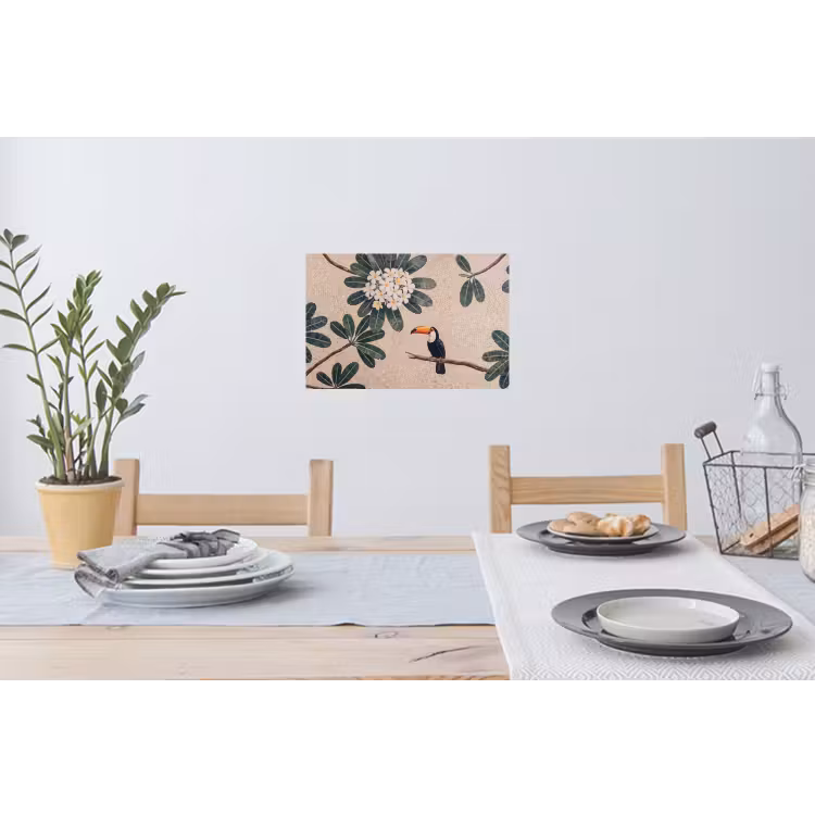 Vogel - Mozaïek - Tropisch - Natuur - Kleurrijk Muursticker klein -eettafel