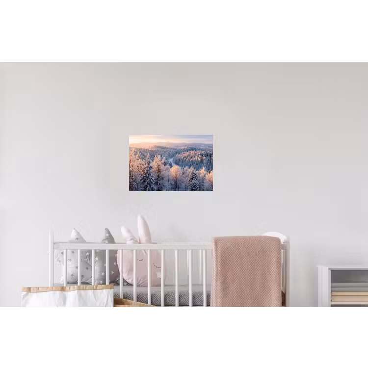 Bos - Bergen - Goud - Winter - Warm Muursticker klein -kinderkamer