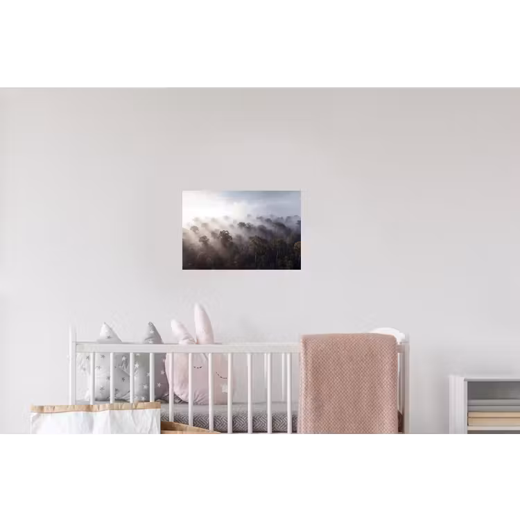 Bos - Mist - Natuur - Groen Muursticker klein -kinderkamer