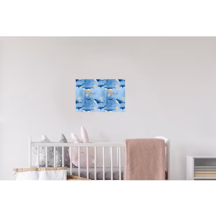 Walvissen - Oceaan - Blauw Muursticker klein 286 -kinderkamer