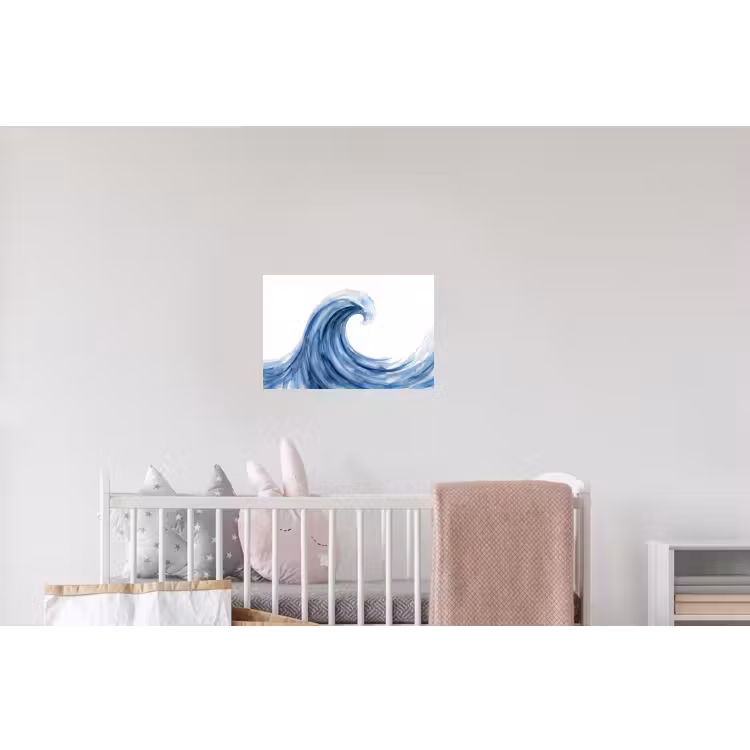Water - Beweging - Natuur - Modern - Blauw Muursticker klein -kinderkamer