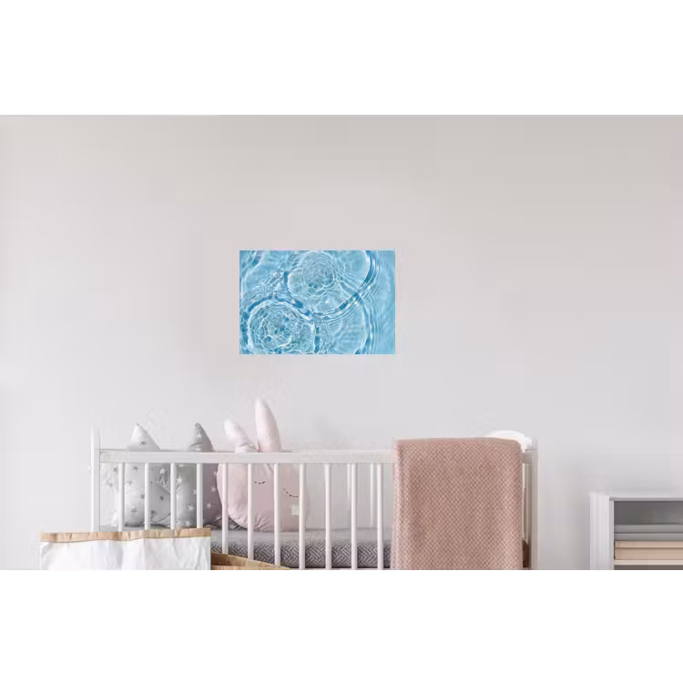 Water - Blauw - bubbels Muursticker klein -kinderkamer