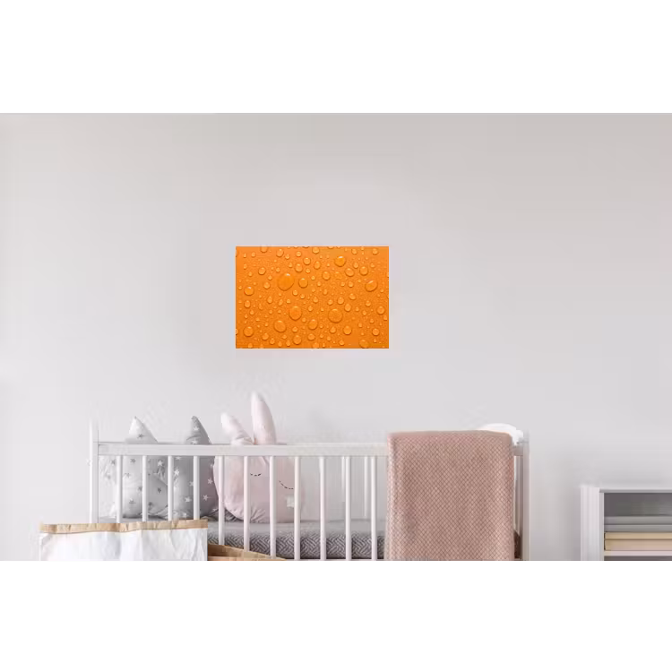 Water - Druppels - Oranje Muursticker klein -kinderkamer