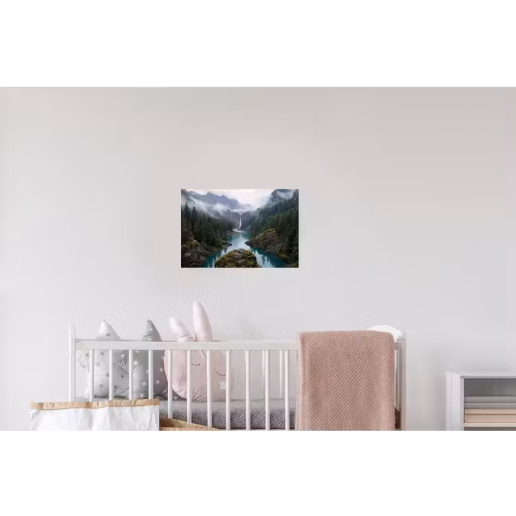 Waterval - Bomen - Bergen Muursticker klein -kinderkamer