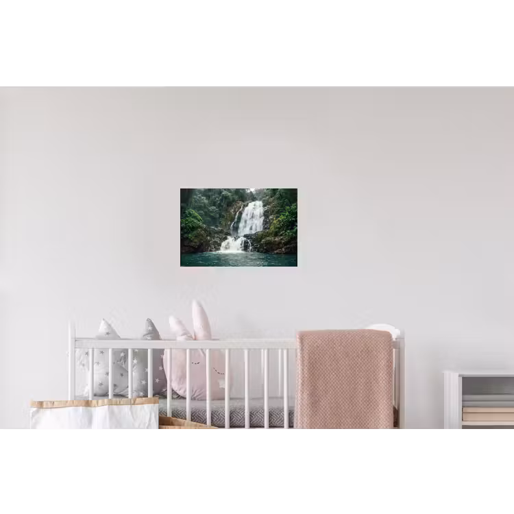 Waterval - Bos - Natuur - Groen Muursticker klein -kinderkamer