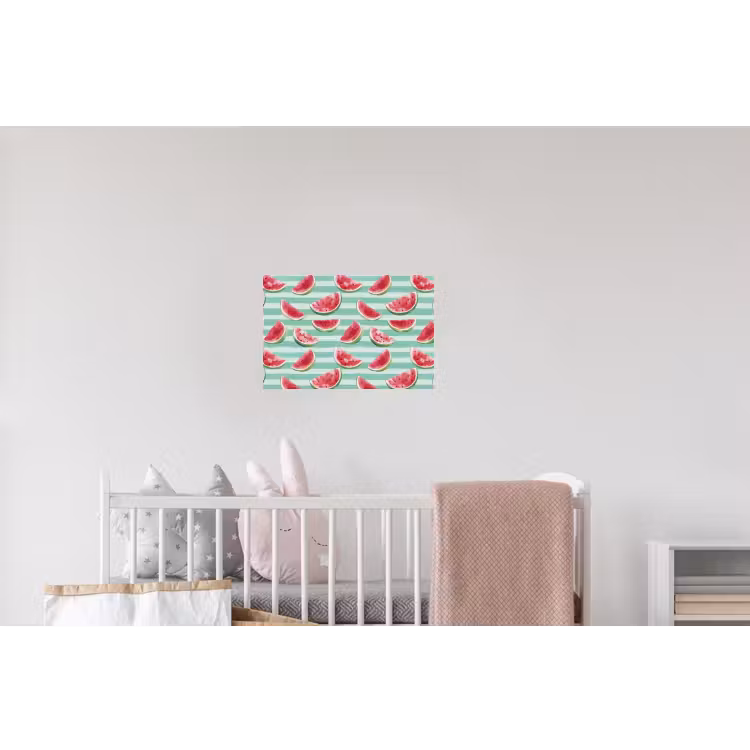 Watermeloen - Strepen - Groen Muursticker klein 286 -kinderkamer