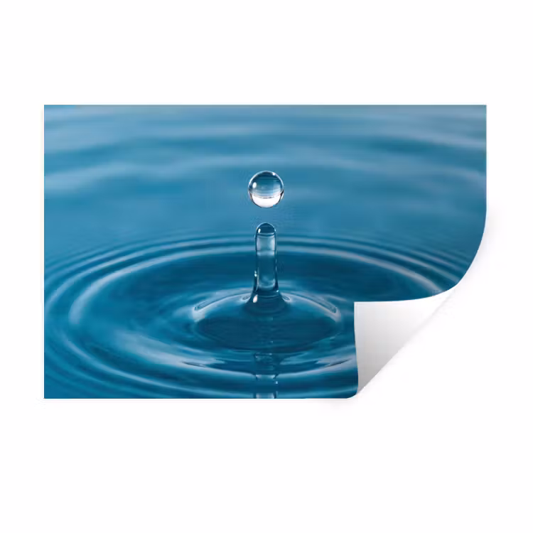 Waterdruppel - Water - Oppervlakte Muursticker klein -3d