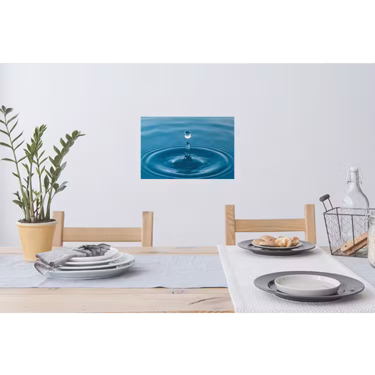 Waterdruppel - Water - Oppervlakte Muursticker klein -eettafel