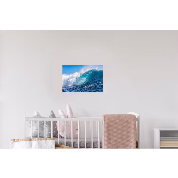 Golf - Oceaan - Water - Dynamisch - Blauw Muursticker klein -kinderkamer