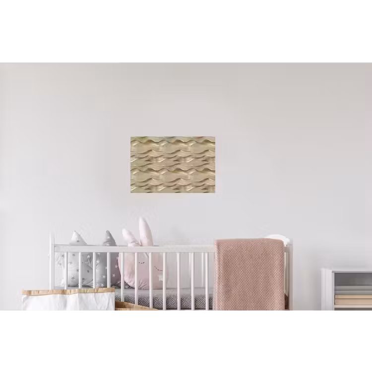 Golven - Patroon - Goud Muursticker klein 286 -kinderkamer