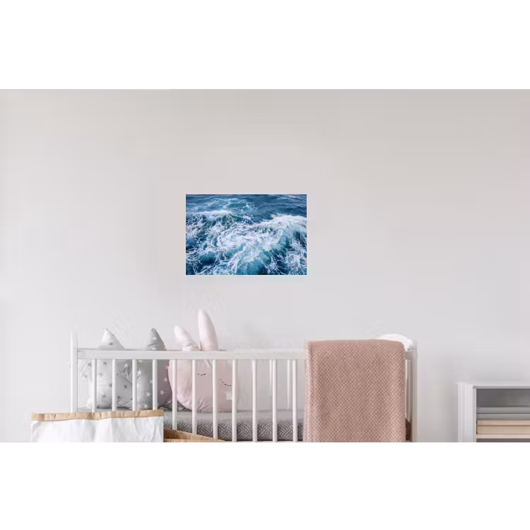 Golven - Oceaan - Blauw Muursticker klein -kinderkamer