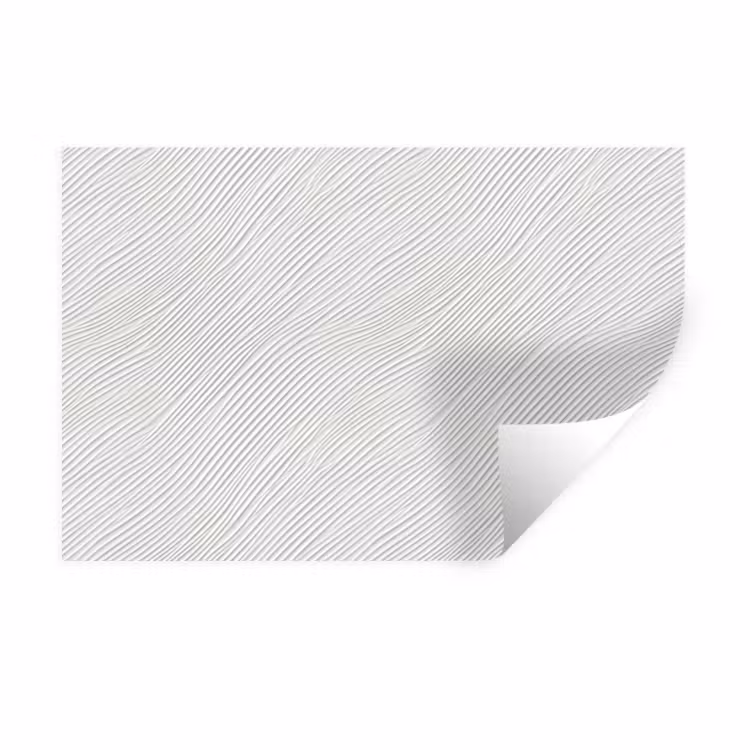 Golven - Ribbels - Wit Muursticker klein 286 -3d