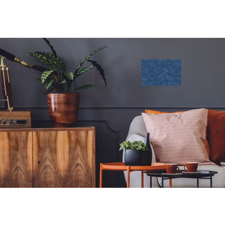 Golven - Textuur - Patroon - Blauw Muursticker klein 286 -kamerbank