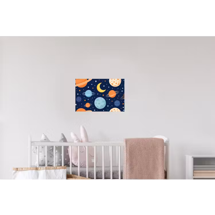 Ruimte - Planeten - Kleurrijk Muursticker klein -kinderkamer