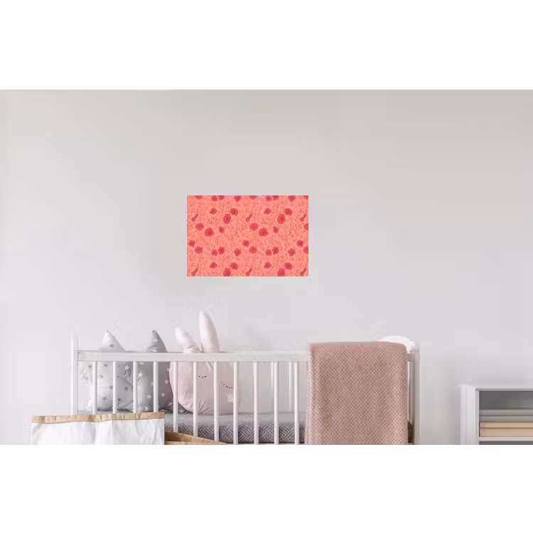 Weidebloemen - Romantisch - Roze Muursticker klein 286 -kinderkamer