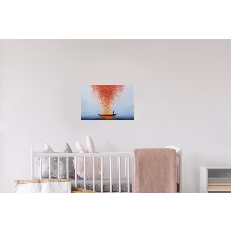 Wolk - Confetti - Boot - Wateroppervlakte Muursticker klein -kinderkamer