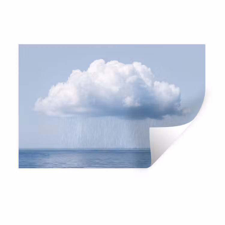 Wandtattoo – Wolke – Regen – Natur - Wolk - Regen - Natuur Muursticker klein
