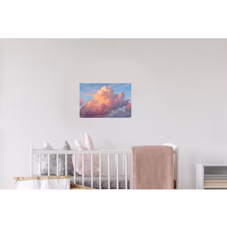 Wolken - Lucht - Natuur - Abstract - Kleurrijk Muursticker klein -kinderkamer