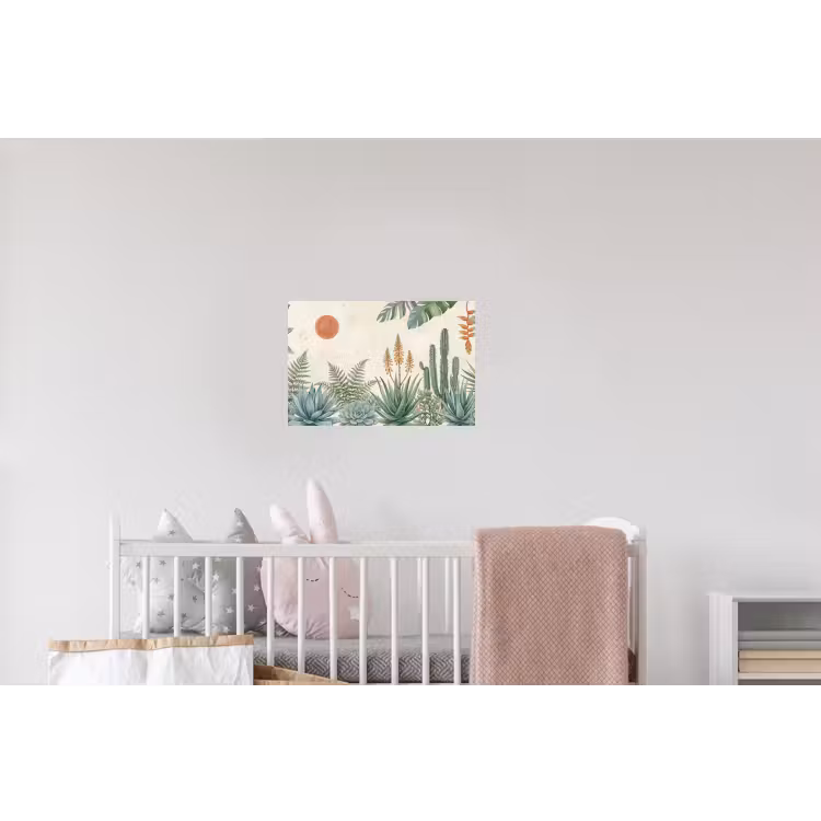 Woestijn - Planten - Groen Muursticker klein -kinderkamer