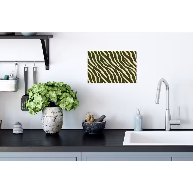 Zebra - Patroon - Groen Muursticker klein 286 -keuken