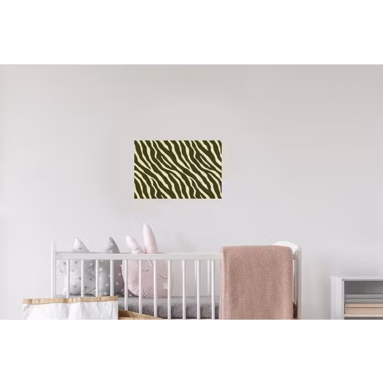 Zebra - Patroon - Groen Muursticker klein 286 -kinderkamer