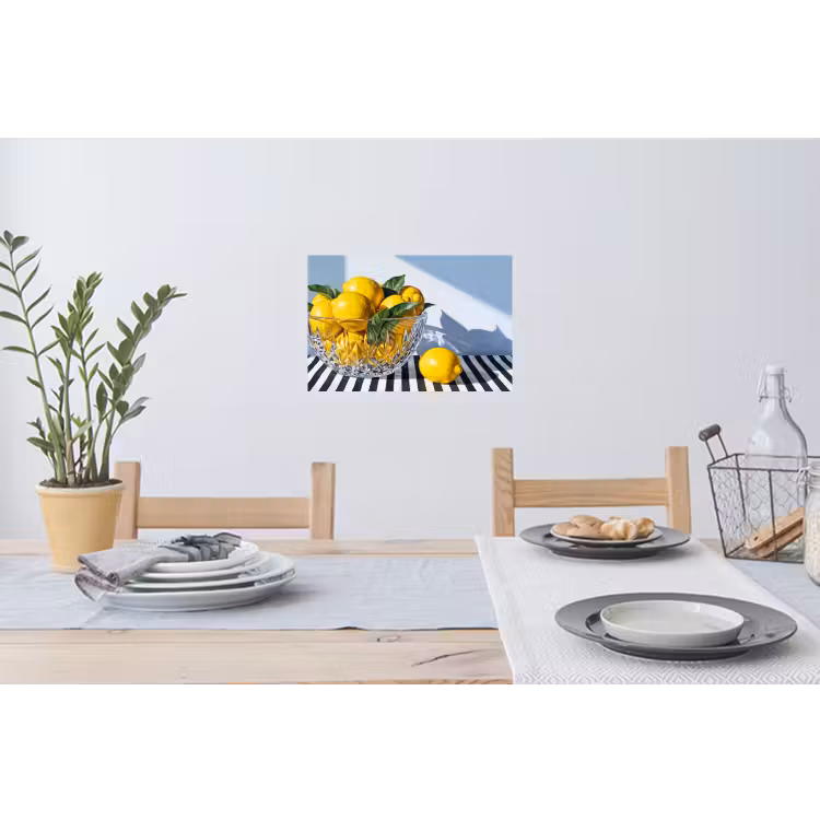 Wandtattoo – Zitronen – Obst – Gelb - Citroenen - Fruit - Geel Muursticker klein