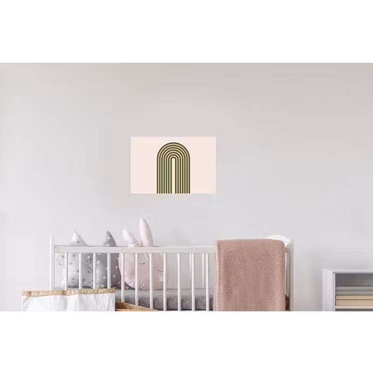 Abstract - Bogen - Modern - Groen - Kunst Muursticker klein -kinderkamer