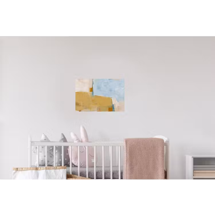 Abstract - Kleuren - Kunst - Modern - Blauw Muursticker klein -kinderkamer