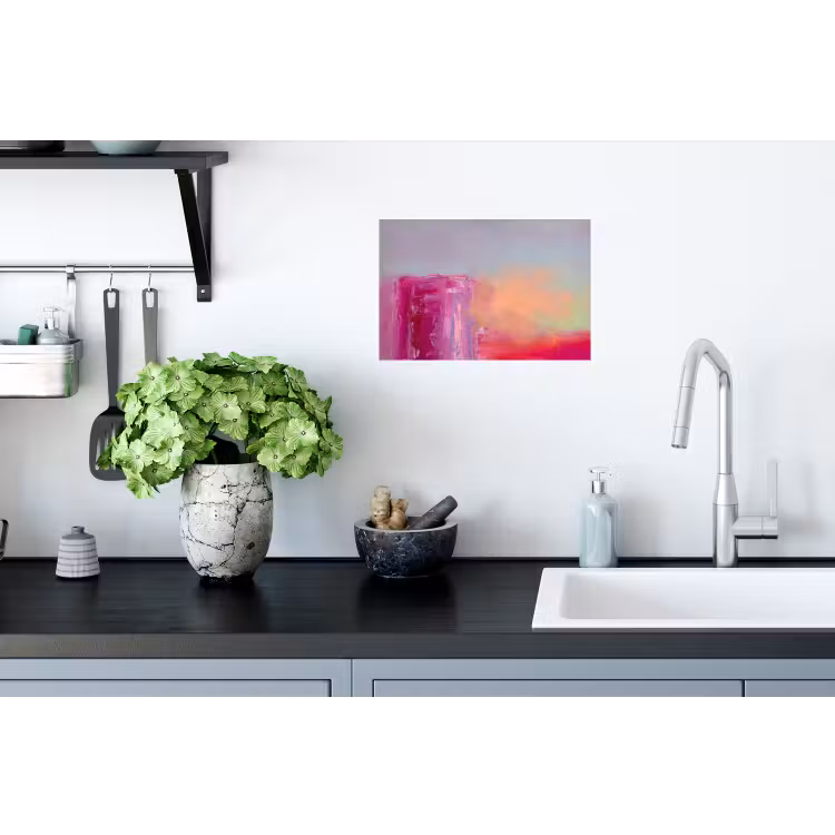 Abstract - Kleuren - Modern - Roze Muursticker klein -keuken