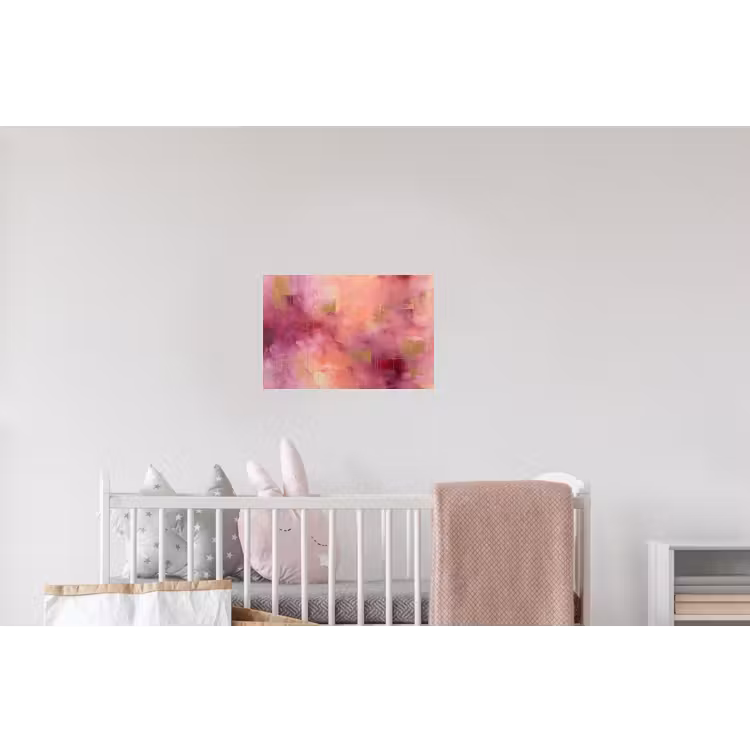 Abstract - Kleuren - Modern - Roze - Paars Muursticker klein -kinderkamer