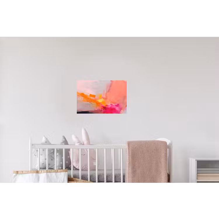 Abstract - Kleurrijk - Modern - Roze Muursticker klein -kinderkamer