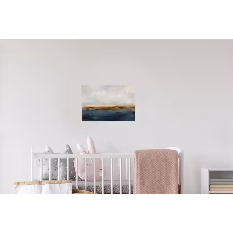 Abstract - Horizon - Water - Modern - Beige Muursticker klein -kinderkamer
