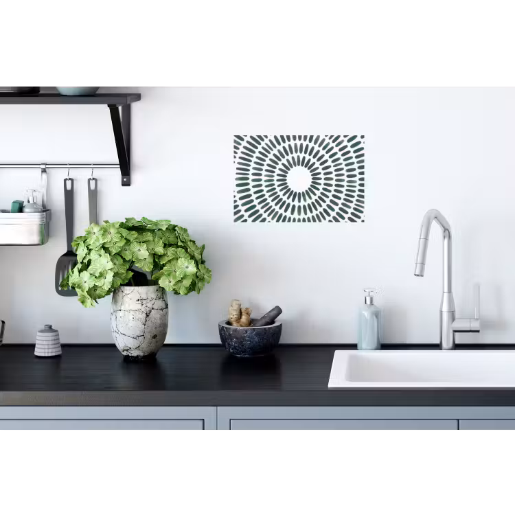 Abstract - Cirkel - Patroon - Modern - Groen Muursticker klein -keuken