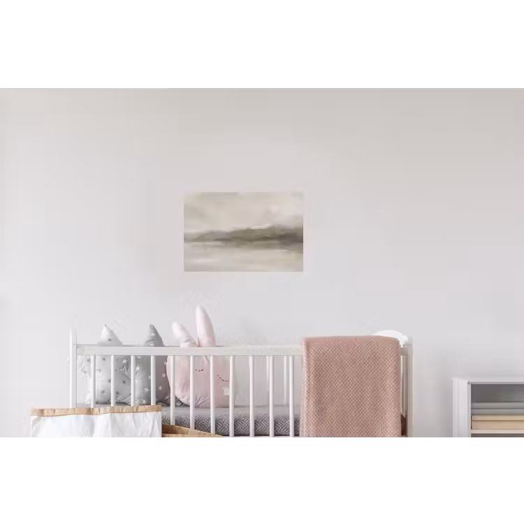 Abstract - Landschap - Nevel - Modern - Grijs Muursticker klein -kinderkamer