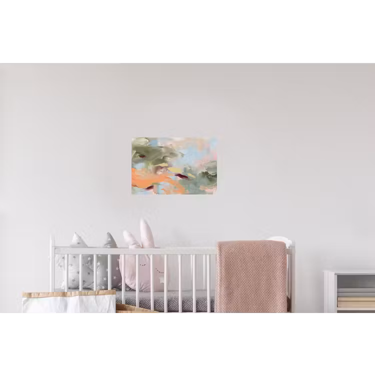 Abstract - Borstelstreken - Kunst - Modern - Pastel Muursticker klein -kinderkamer