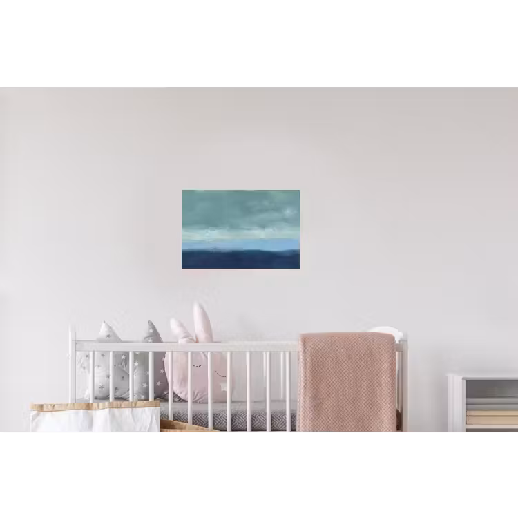 Abstract - Lagen - Rust - Modern - Blauw Muursticker klein -kinderkamer