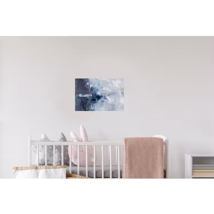 Abstract - Textuur - Kunst - Modern - Blauw Muursticker klein -kinderkamer