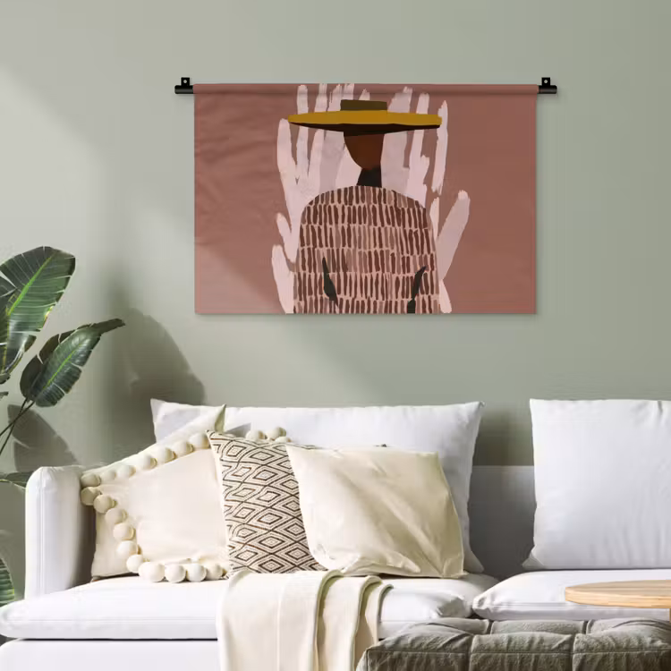 Abstract - Figuur - Illustratie - Hoed Wandkleed katoen klein -sfeer7