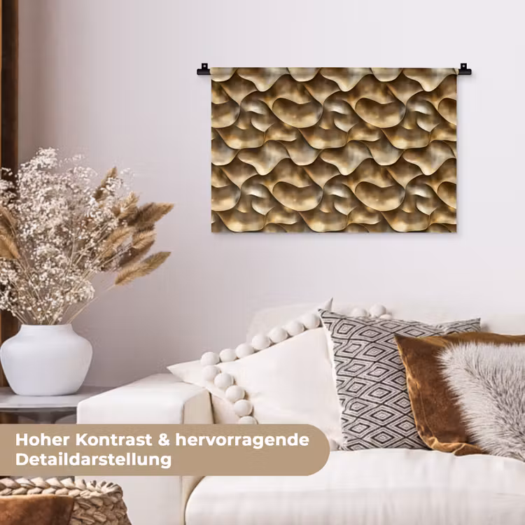 Abstract - Antiek - Goud Wandkleed katoen klein 269 -tsfeer1_DE
